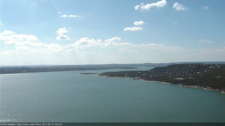 Lake Travis webcam, August 15, 2017 3:45 PM CT