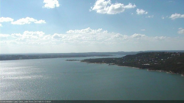 Lake Travis webcam, August 15, 2017 4:25 PM CT