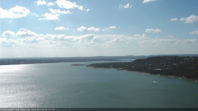 Lake Travis webcam, August 15, 2017 4:35 PM CT