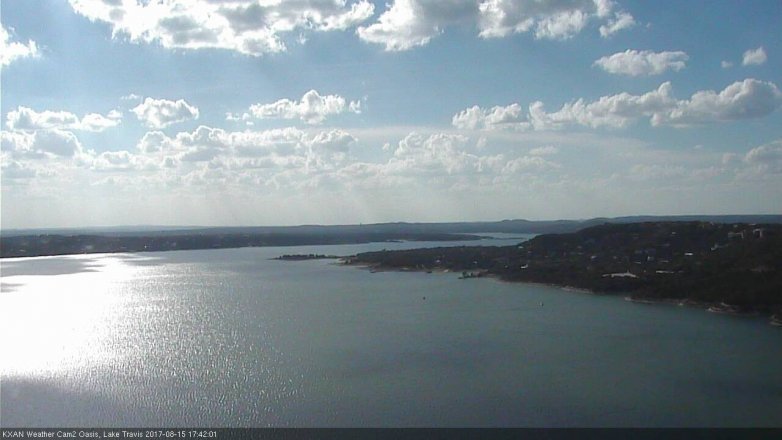 Lake Travis webcam, August 15, 2017 4:45 PM CT