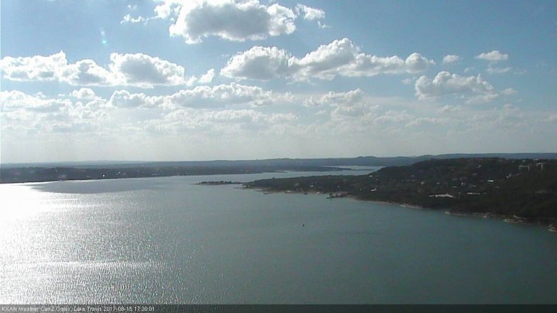 Lake Travis webcam, August 15, 2017 4:55 PM CT