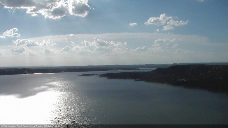 Lake Travis webcam, August 15, 2017 5:25 PM CT