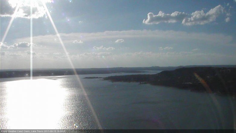 Lake Travis webcam, August 15, 2017 5:35 PM CT