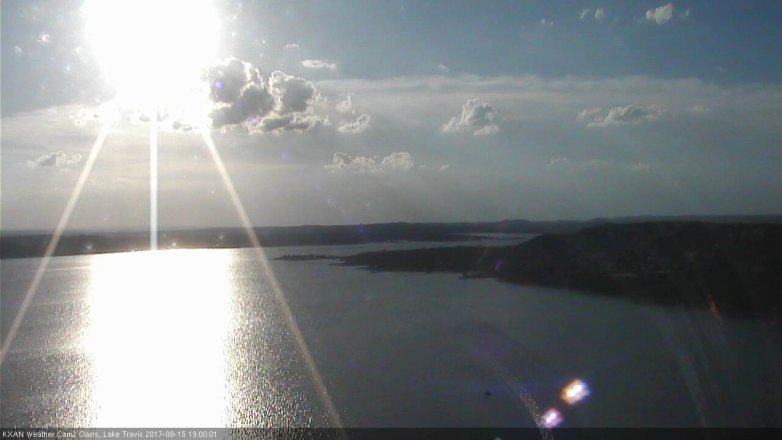Lake Travis webcam, August 15, 2017 6:20 PM CT