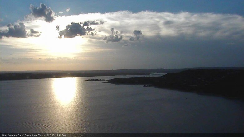 Lake Travis webcam, August 15, 2017 6:35 PM CT