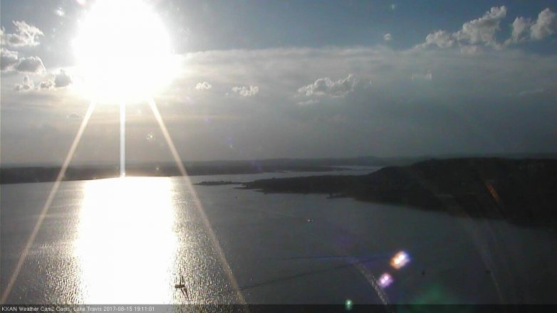 Lake Travis webcam, August 15, 2017 6:40 PM CT