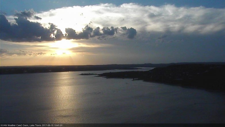 Lake Travis webcam, August 15, 2017 6:50 PM CT