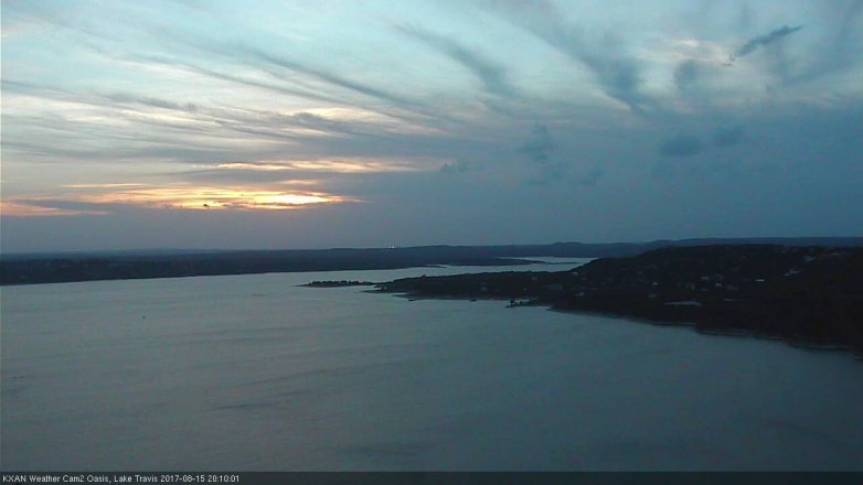 Lake Travis webcam, August 15, 2017 7:15 PM CT