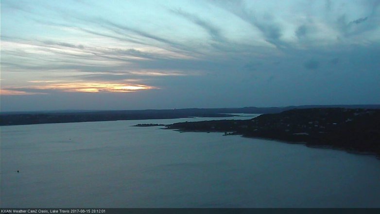 Lake Travis webcam, August 15, 2017 7:20 PM CT