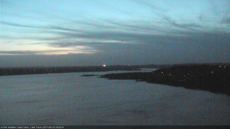 Lake Travis webcam, August 15, 2017 7:45 PM CT