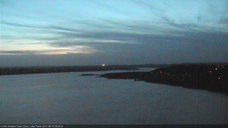 Lake Travis webcam, August 15, 2017 7:55 PM CT