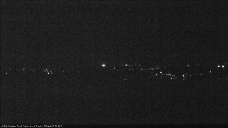 Lake Travis webcam, August 15, 2017 9:25 PM CT