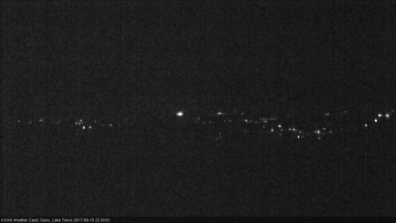 Lake Travis webcam, August 15, 2017 10:00 PM CT