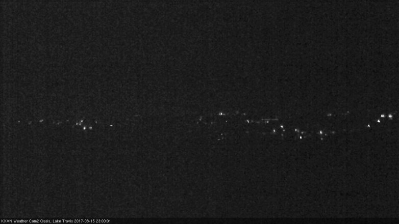 Lake Travis webcam, August 15, 2017 10:20 PM CT
