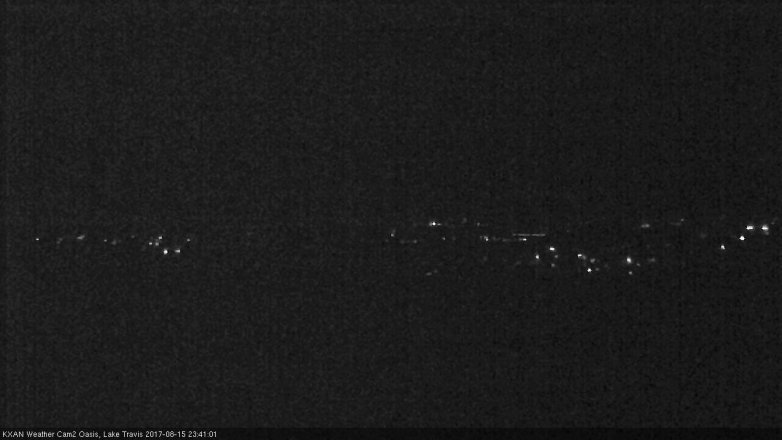 Lake Travis webcam, August 15, 2017 11:00 PM CT