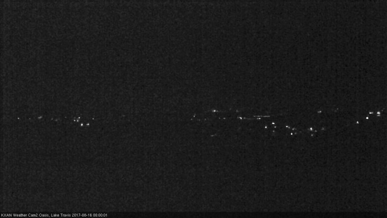 Lake Travis webcam, August 15, 2017 11:05 PM CT