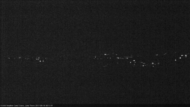 Lake Travis webcam, August 15, 2017 11:15 PM CT