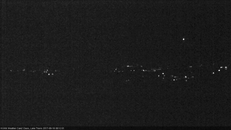 Lake Travis webcam, August 15, 2017 11:20 PM CT