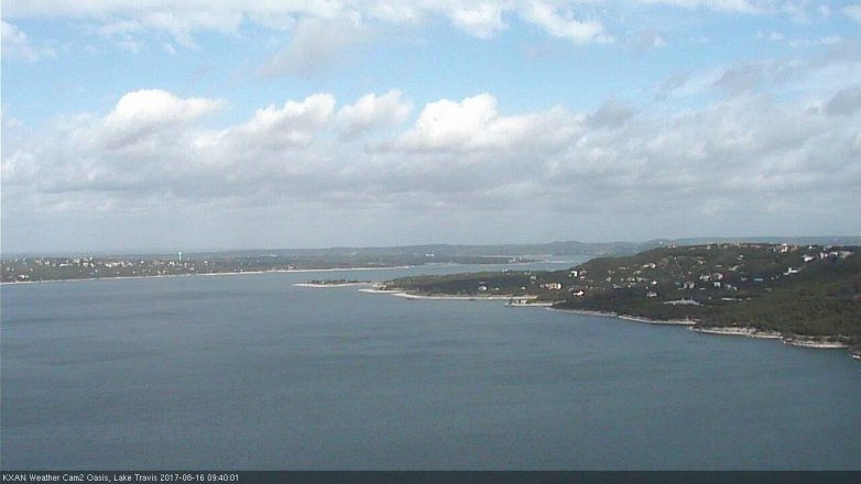 Lake Travis webcam, August 16, 2017 9:00 AM CT