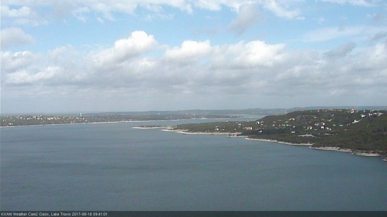 Lake Travis webcam, August 16, 2017 9:10 AM CT