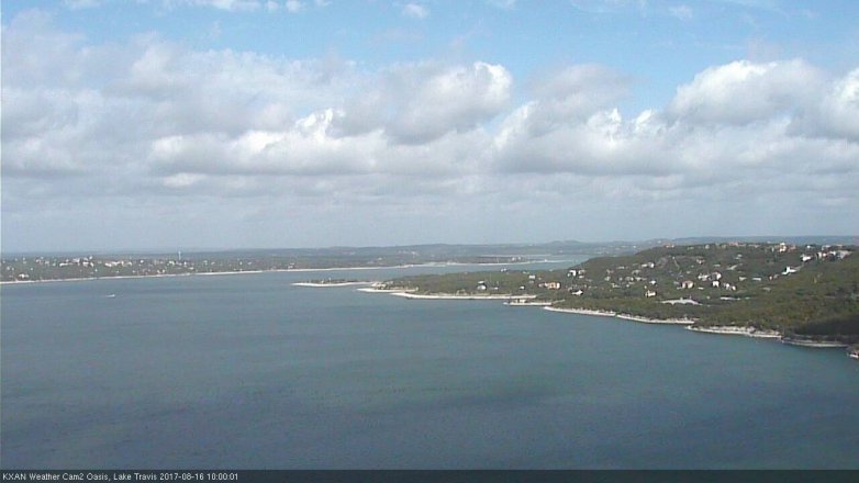 Lake Travis webcam, August 16, 2017 9:25 AM CT