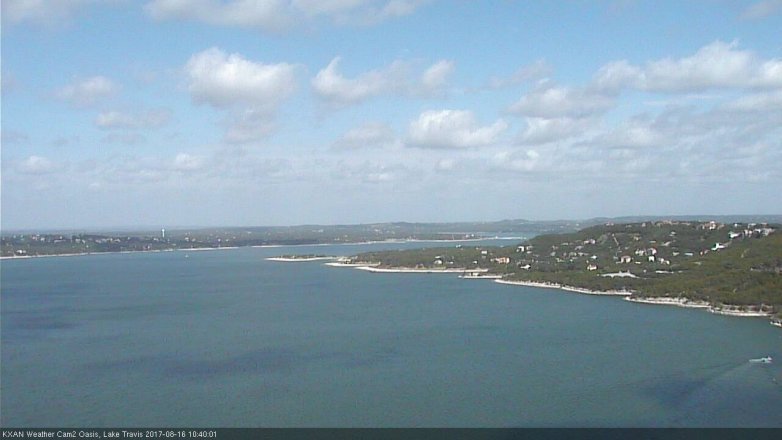 Lake Travis webcam, August 16, 2017 10:05 AM CT