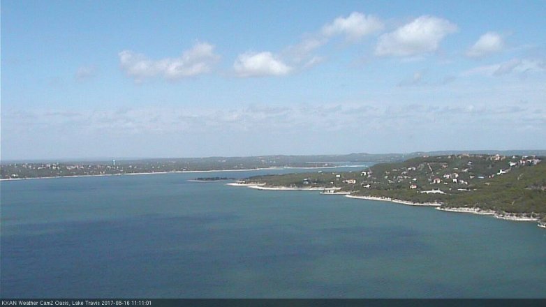 Lake Travis webcam, August 16, 2017 10:15 AM CT