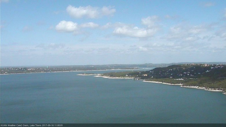 Lake Travis webcam, August 16, 2017 10:25 AM CT