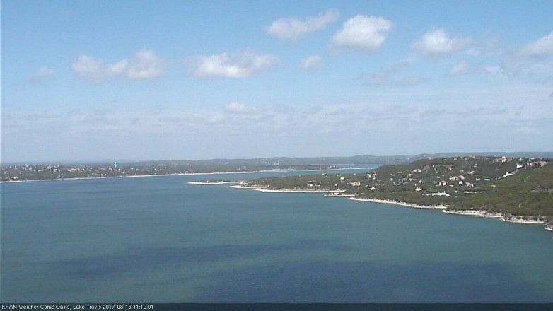 Lake Travis webcam, August 16, 2017 10:40 AM CT
