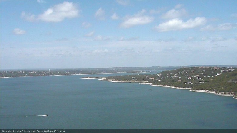 Lake Travis webcam, August 16, 2017 11:00 AM CT