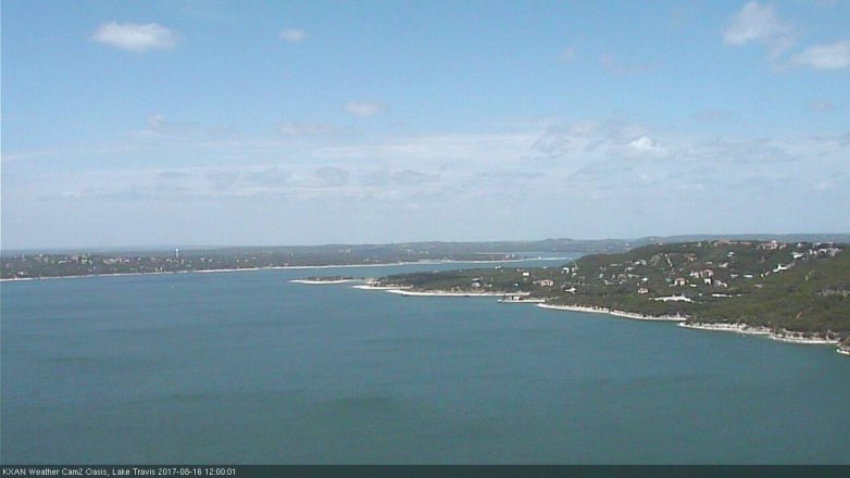 Lake Travis webcam, August 16, 2017 11:15 AM CT