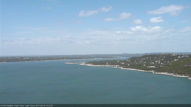 Lake Travis webcam, August 16, 2017 11:25 AM CT