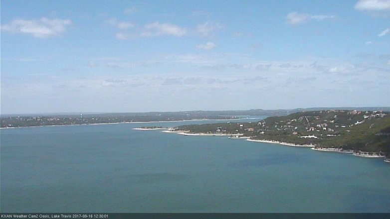 Lake Travis webcam, August 16, 2017 11:35 AM CT