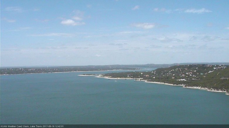 Lake Travis webcam, August 16, 2017 12:10 PM CT