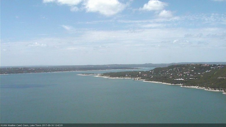 Lake Travis webcam, August 16, 2017 12:45 PM CT