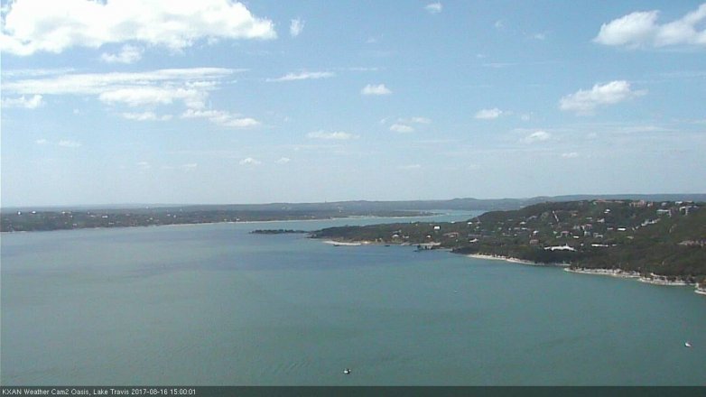 Lake Travis webcam, August 16, 2017 2:30 PM CT
