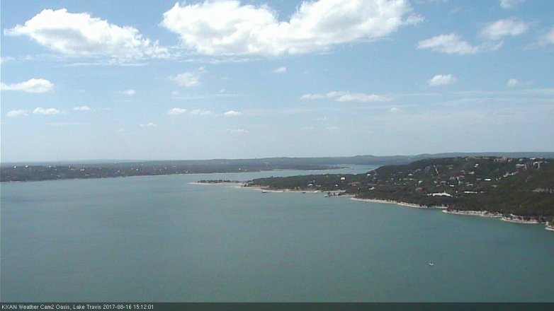 Lake Travis webcam, August 16, 2017 2:40 PM CT