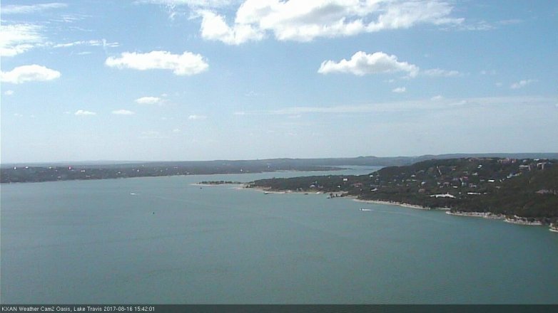 Lake Travis webcam, August 16, 2017 3:10 PM CT