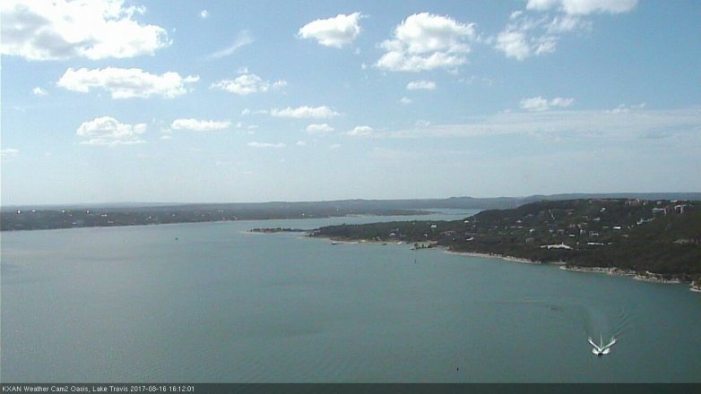 Lake Travis webcam, August 16, 2017 3:15 PM CT