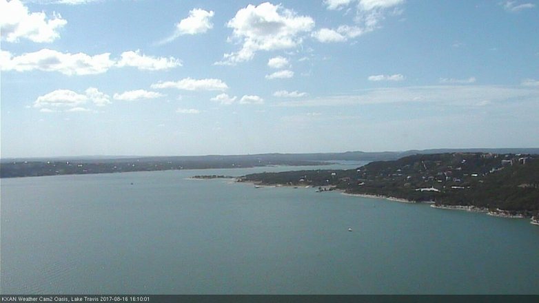 Lake Travis webcam, August 16, 2017 3:30 PM CT