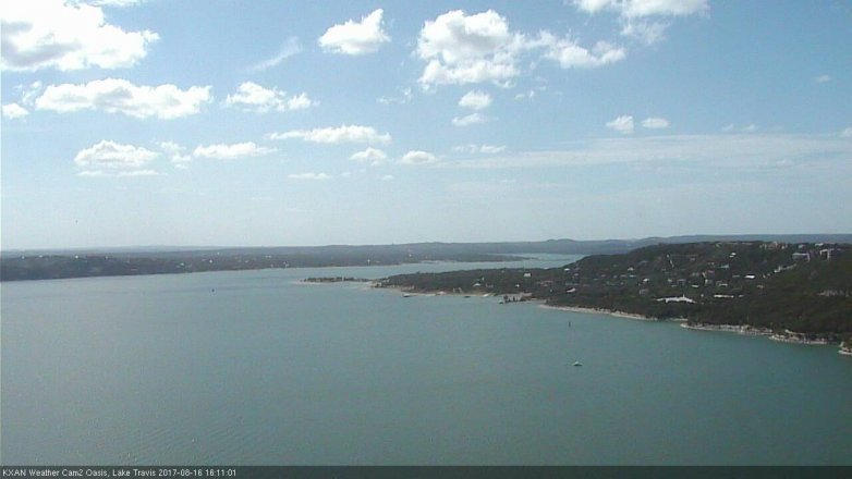 Lake Travis webcam, August 16, 2017 3:35 PM CT
