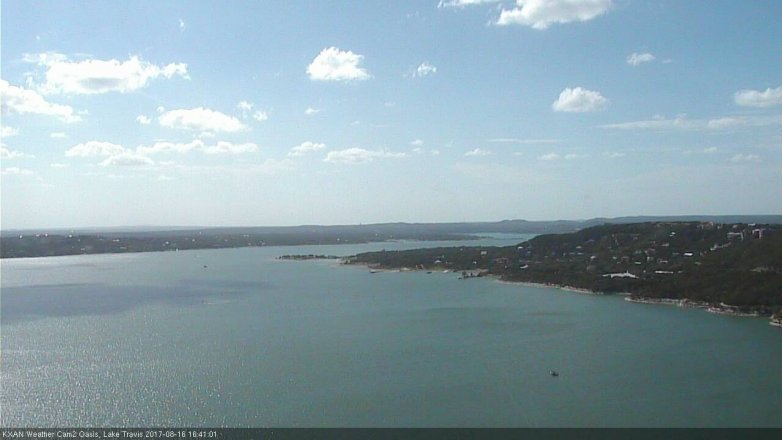 Lake Travis webcam, August 16, 2017 3:50 PM CT