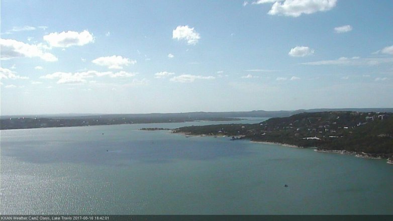 Lake Travis webcam, August 16, 2017 4:00 PM CT