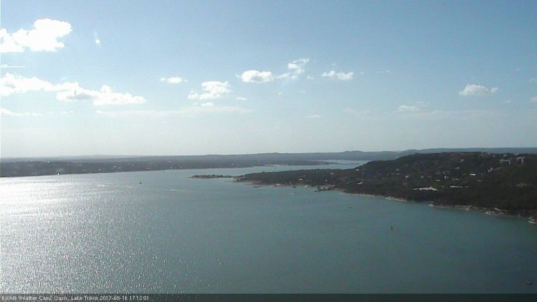 Lake Travis webcam, August 16, 2017 4:35 PM CT