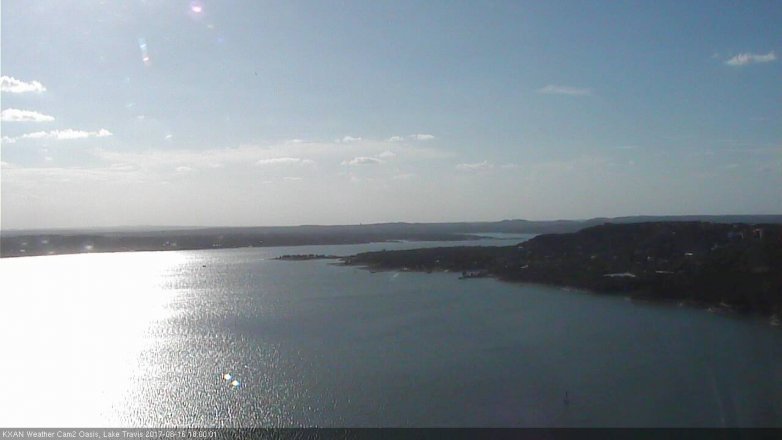 Lake Travis webcam, August 16, 2017 5:05 PM CT