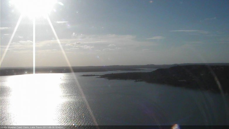 Lake Travis webcam, August 16, 2017 5:55 PM CT