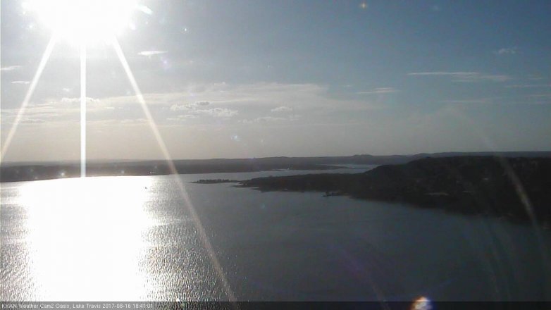 Lake Travis webcam, August 16, 2017 6:10 PM CT