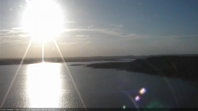 Lake Travis webcam, August 16, 2017 6:20 PM CT