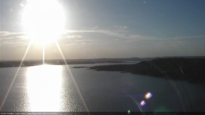 Lake Travis webcam, August 16, 2017 6:35 PM CT
