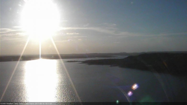 Lake Travis webcam, August 16, 2017 6:40 PM CT